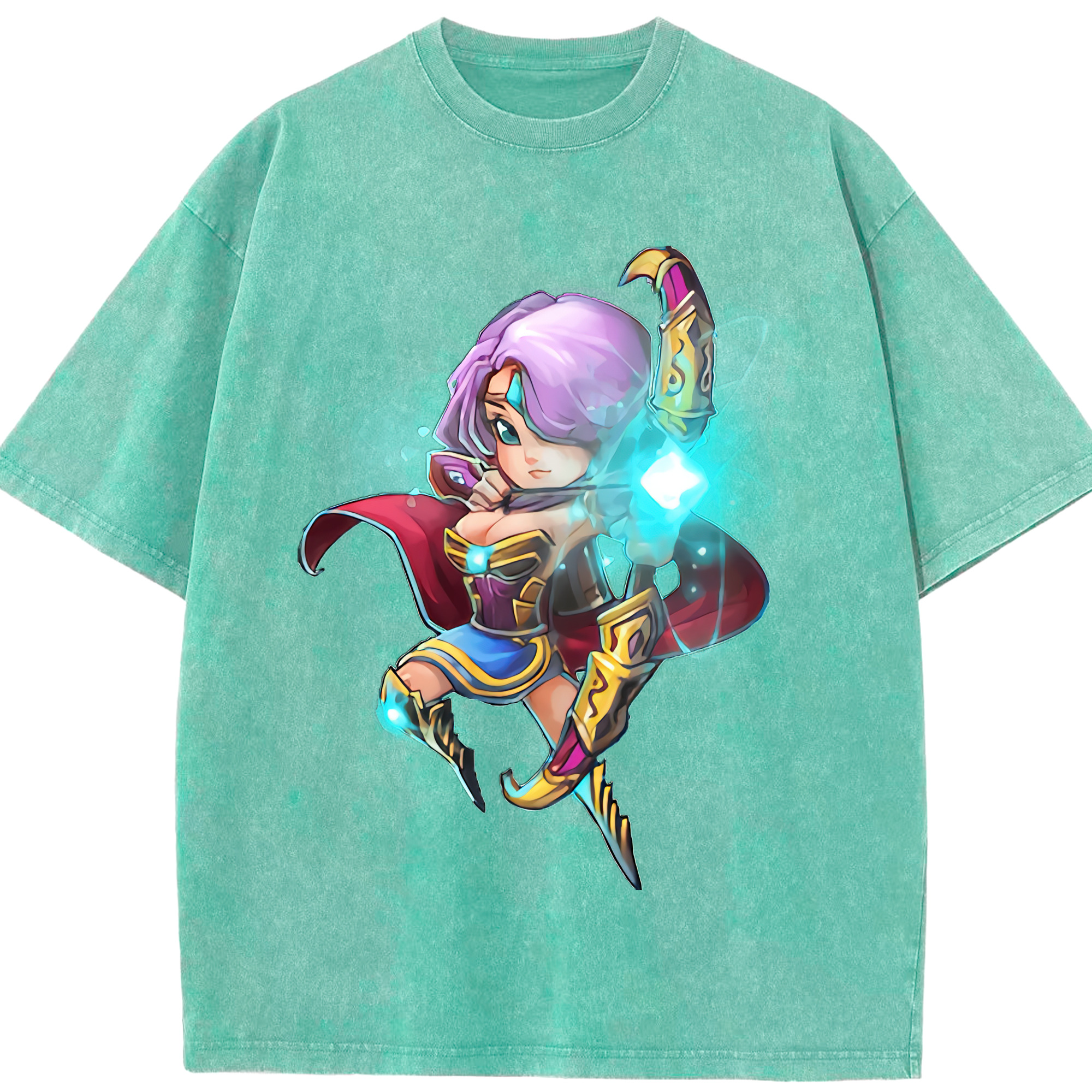 リーグ・オブ・レジェンド League of Legends LOL 綿100% ヴィンテージ風 半袖Tシャツ（フロントプリント）
